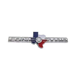 2 Pcs of Silver TEXAS EDITION LONE STAR Rear Side Fender Emblems Stickers Badges